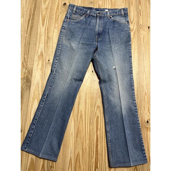 Vintage Levis 517 Jeans Mens Bootcut Made In USA 90s Orange Tab Size 36x32 - Picture 2 of 7